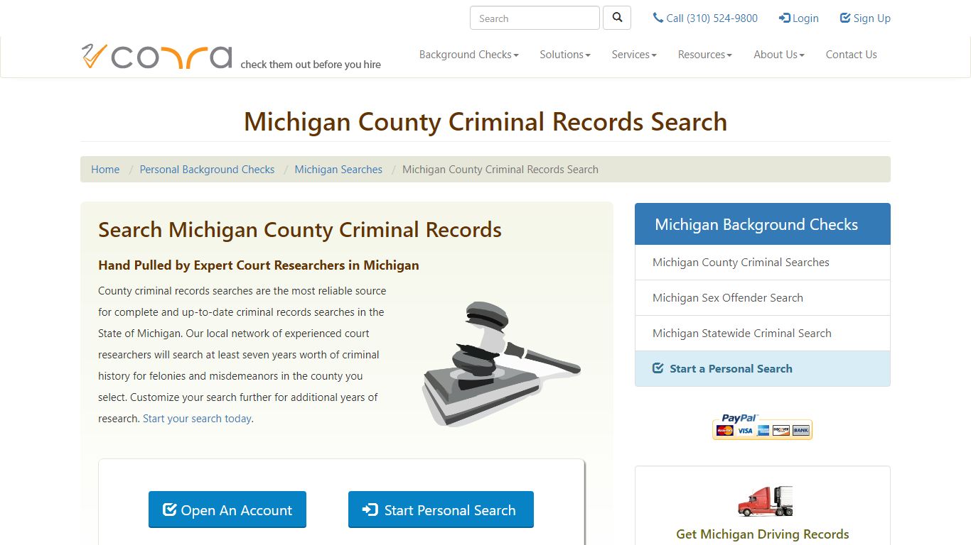 Michigan County Criminal Records Searches | Background Checks